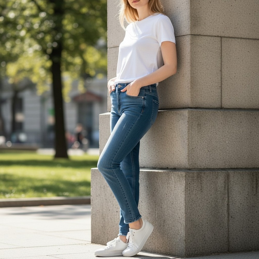 Democracy Ab Solution‎ Dark Wash Skinny Jeans Distressed Raw Hem Mid-Rise